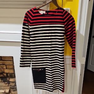 Stella McCartney Red and Black Striped Mini Dress